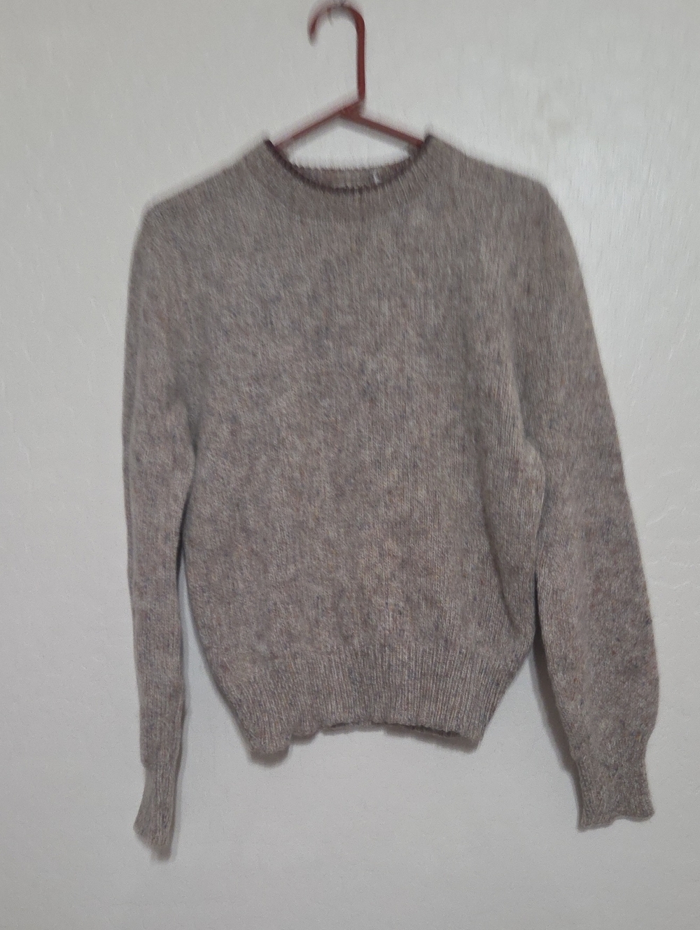 Vintage The Ragg Wool Sweater L Made USA Hoyle Knitting Mills Speckled Crewneck